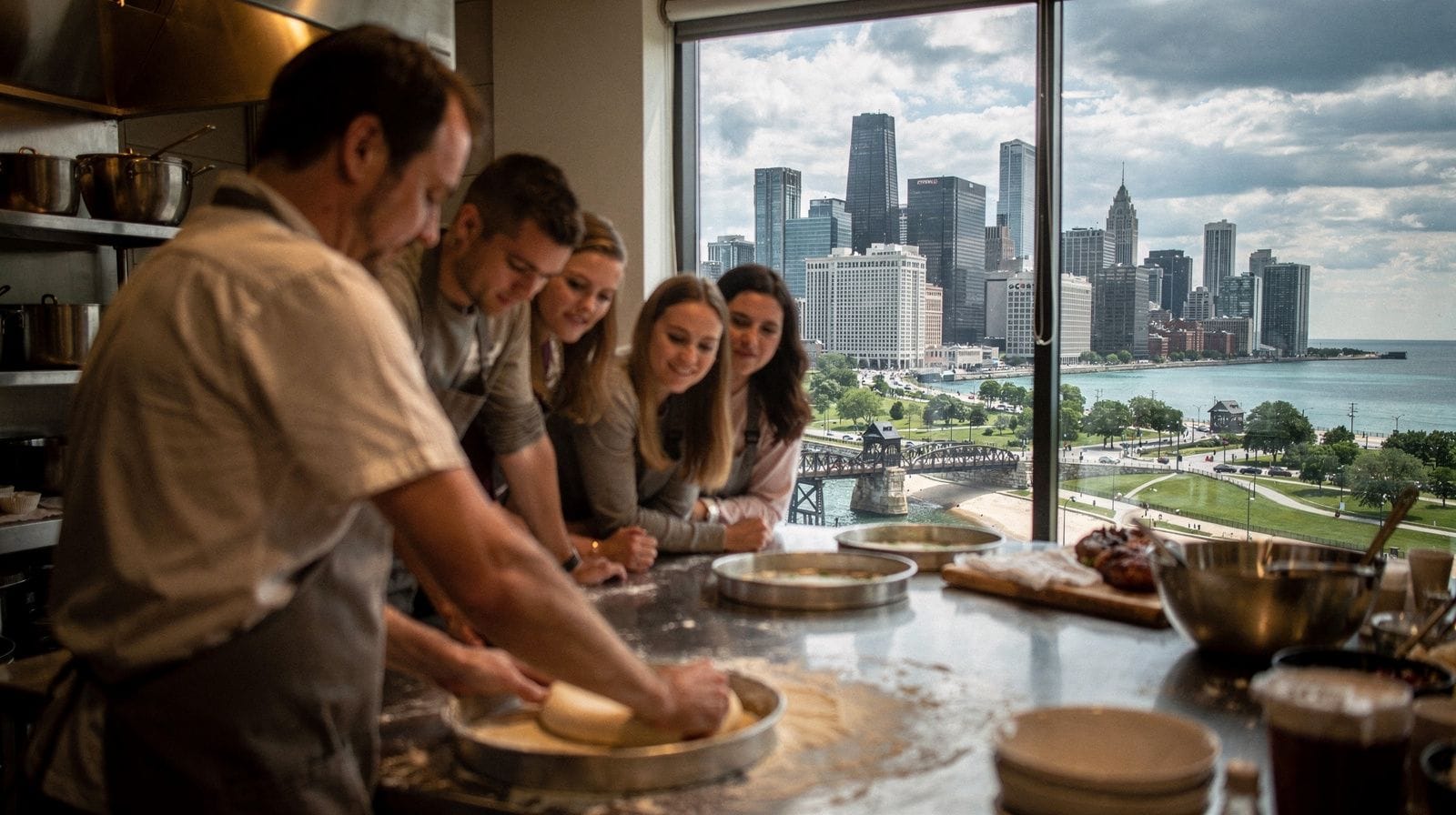 Cours de fabrication de deep dish pizza à Chicago